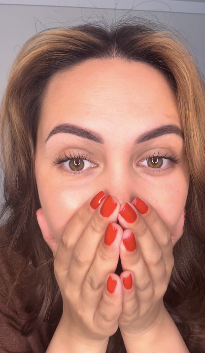 Grow your lashes long with the honest hair and co lash serum and lash serum infused mascara. 