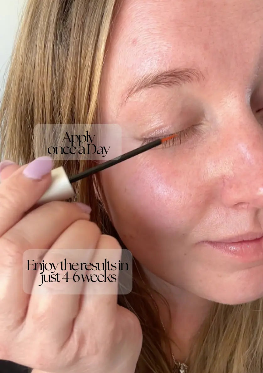 lash growth serum application. Results in 4-6 weeks.