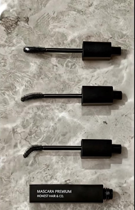Waterproof mascara and tubing mascara infused with eyelash growth serum. 